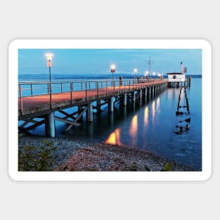 Hagnau Jetty just after Sundown - Lake Constance Sticker